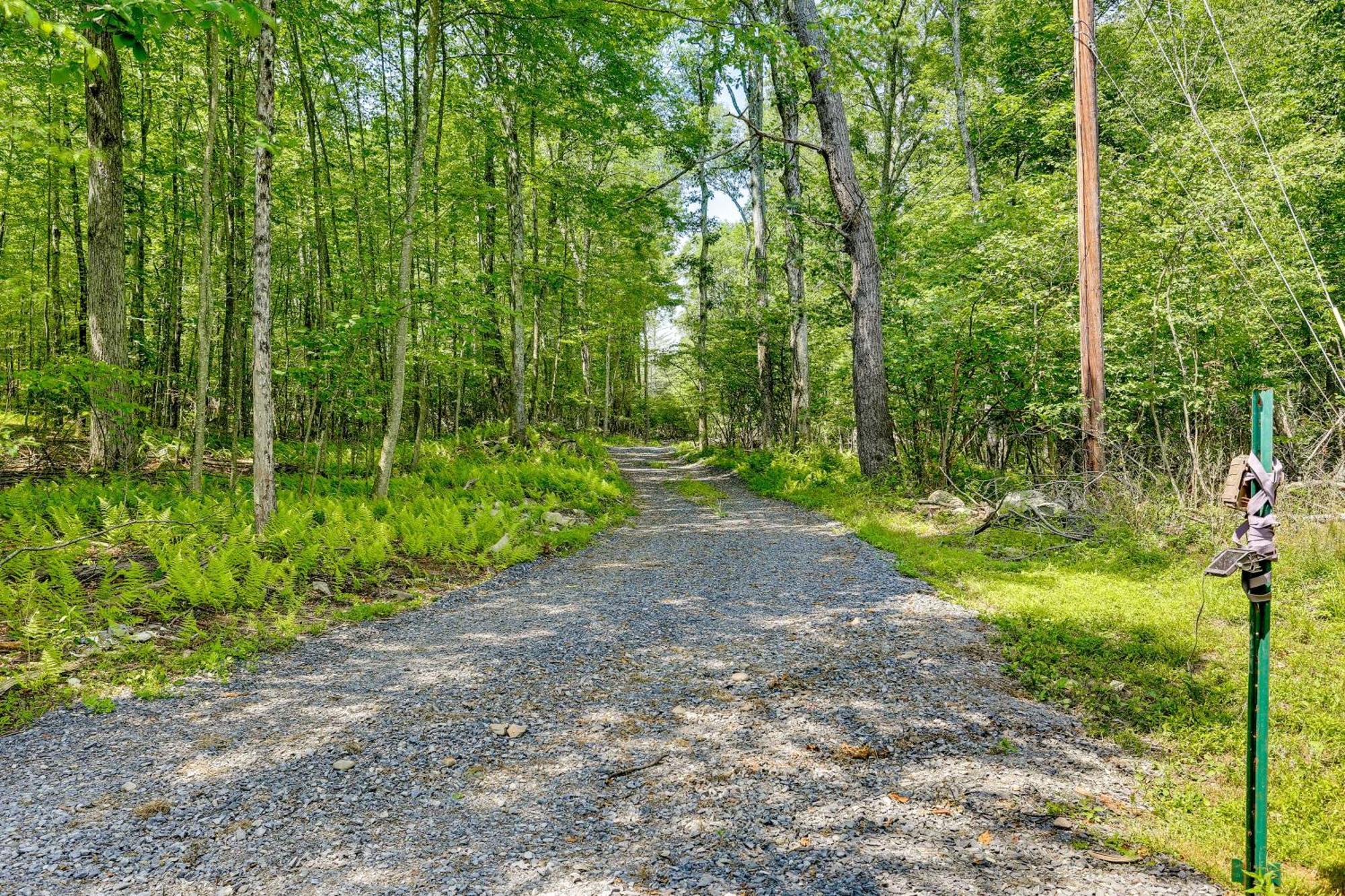 Secluded Poconos Cabin With Fire Pit On 75 Acres! อีสต์สเตราด์สเบิร์ก ภายนอก รูปภาพ